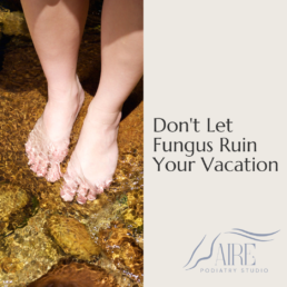 Toenail fungus free feet in water
